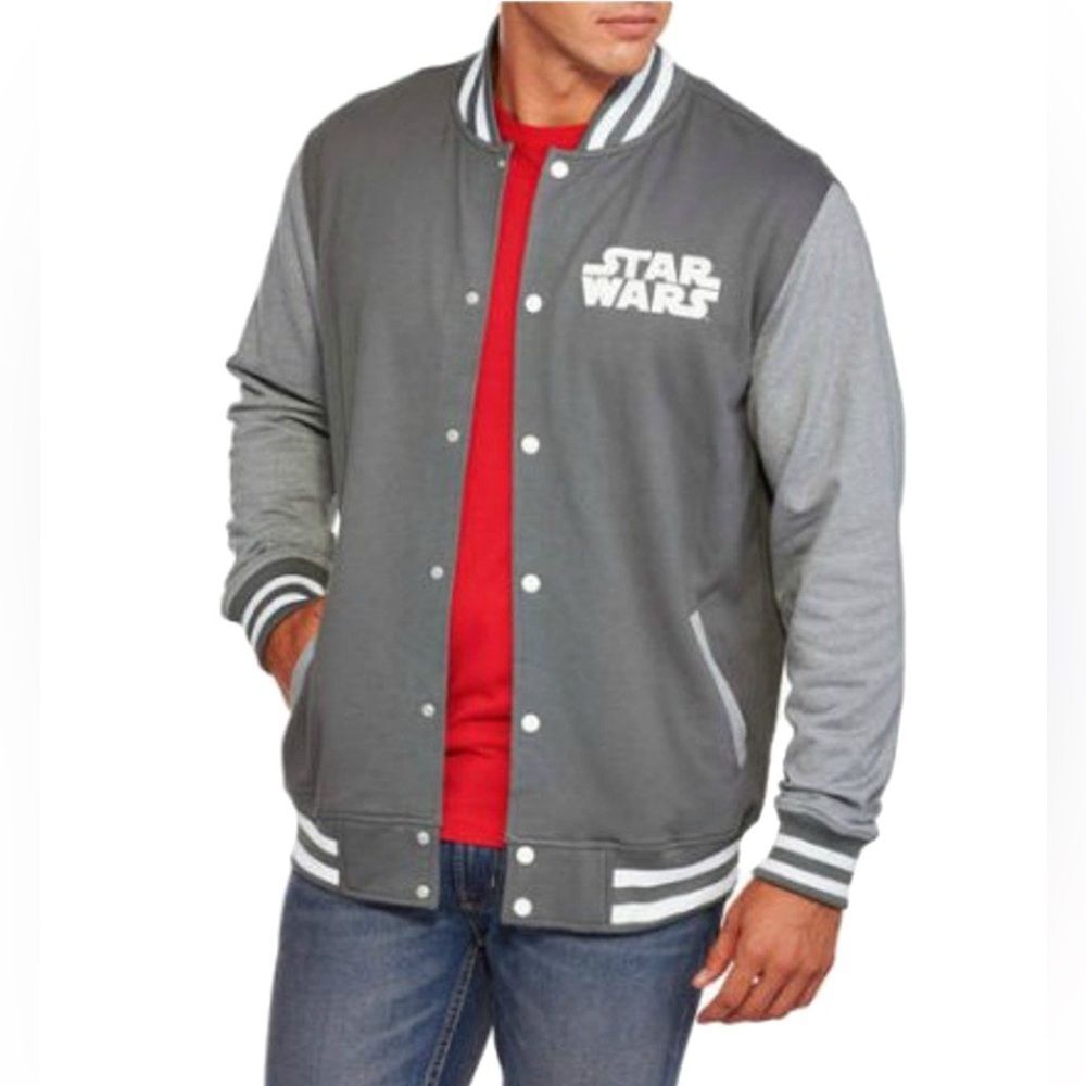 Large Star Wars Varsity Jacket, Gray
